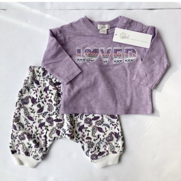 NWT Peek Loved Two Piece Outfit 3-6m - Picture 2 of 4